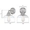 Westinghouse Fixture Wall 60W Iron Hill, Brushed Nickel Clear Glass 6129100 - alternate 7